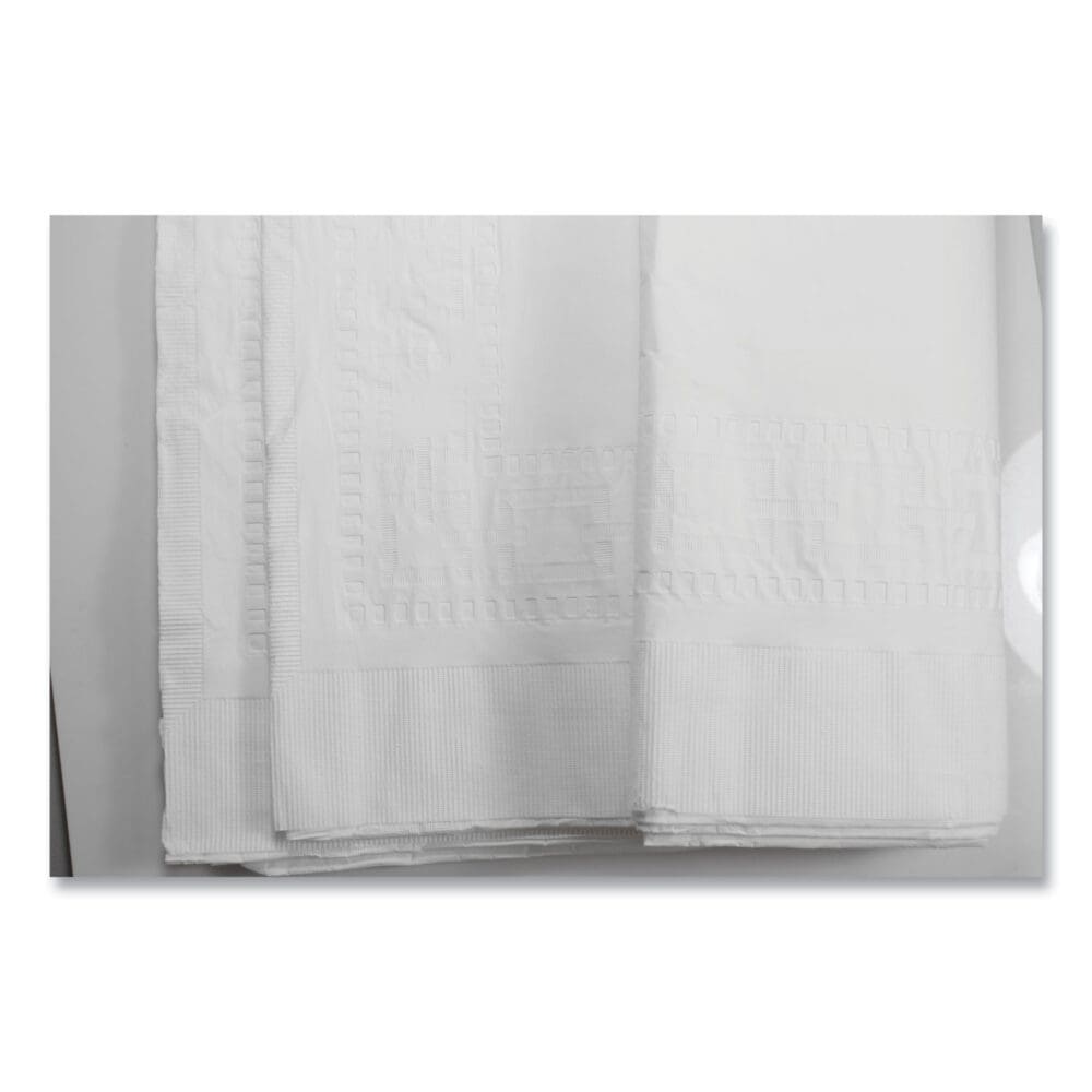 Table Set Poly Tissue Table Cover, 54" x 108", White, 6/Pack - Image 6
