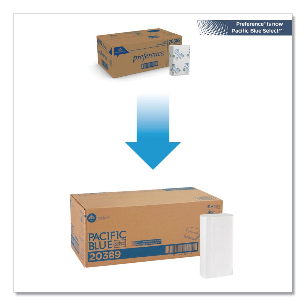 Pacific Blue Select Folded Paper Towels, 1-Ply, 9.2 x 9.4, White, 250/Pack, 16 Packs/Carton - Image 5