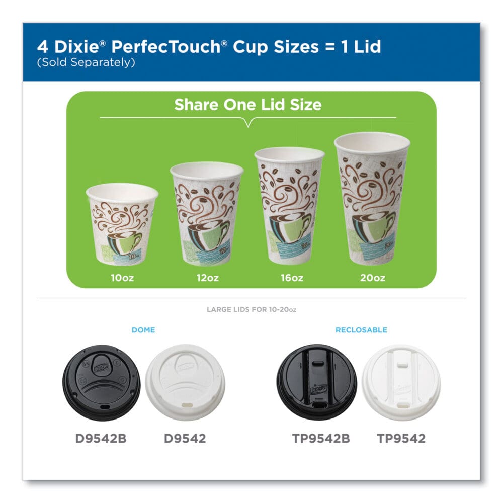 PerfecTouch Paper Hot Cups, 16 oz, Coffee Haze Design, 50/Sleeve, 20 Sleeves/Carton - Image 12