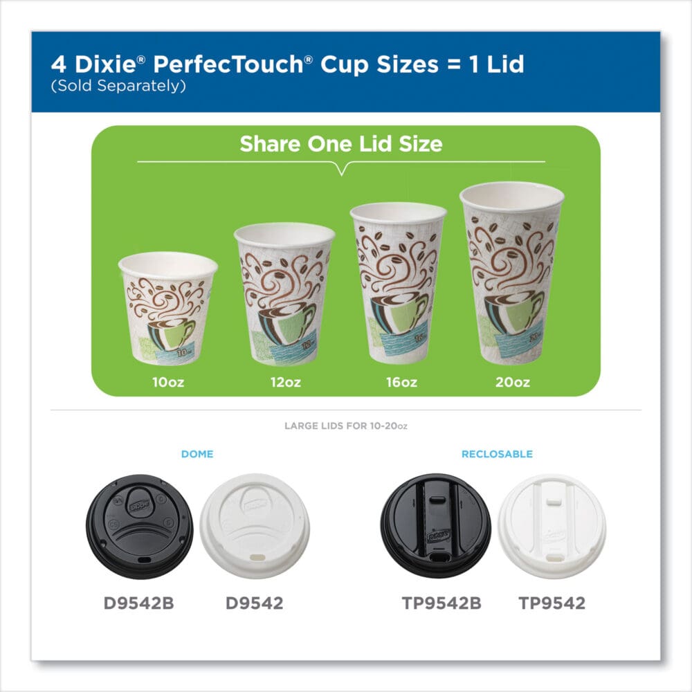 PerfecTouch Paper Hot Cups, 10 oz, Coffee Haze Design, 25 Sleeve, 20 Sleeves/Carton - Image 12