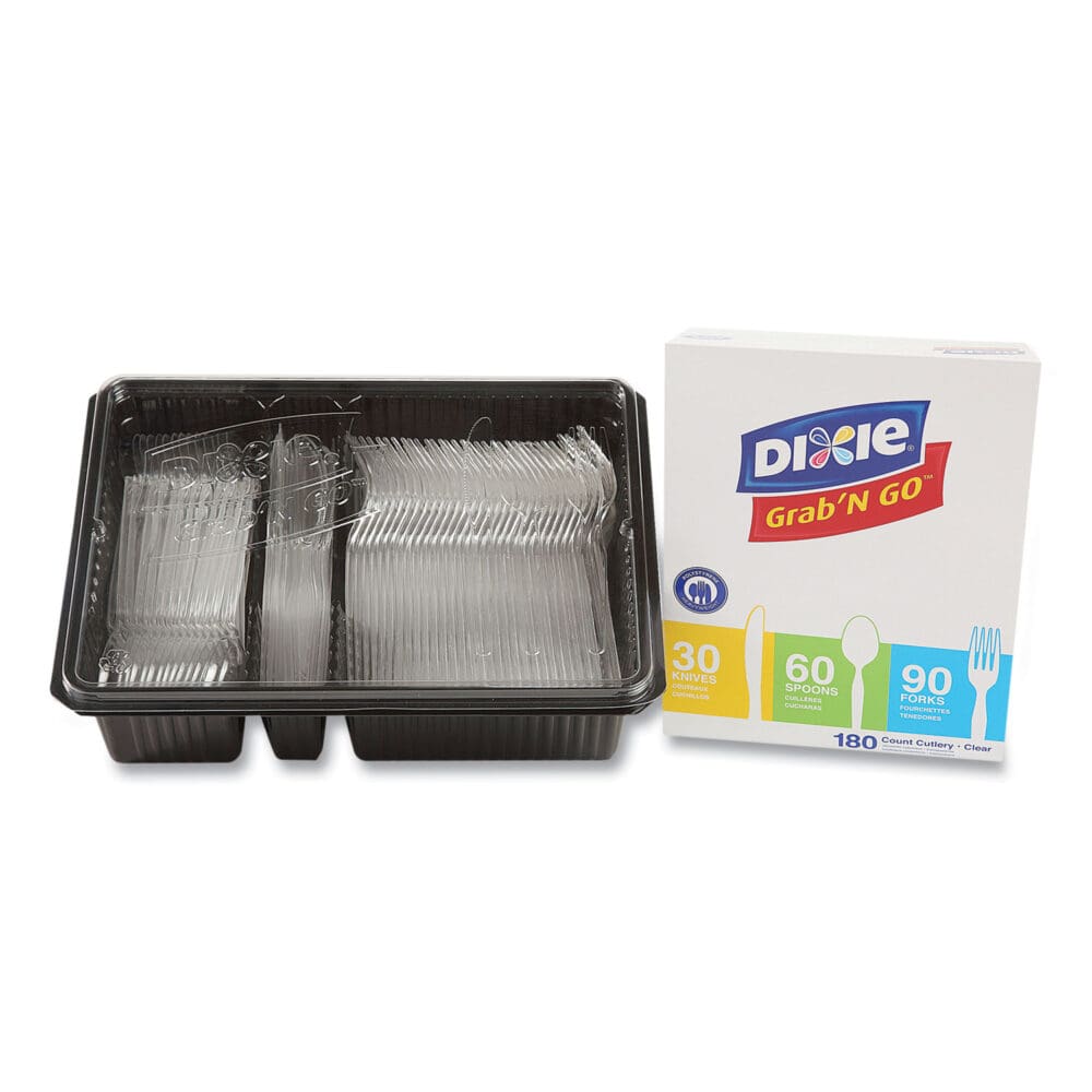 Heavyweight Polystyrene Cutlery, Clear, Knives/Spoons/Forks, 180/Pack, 10 Packs/Carton - Image 4