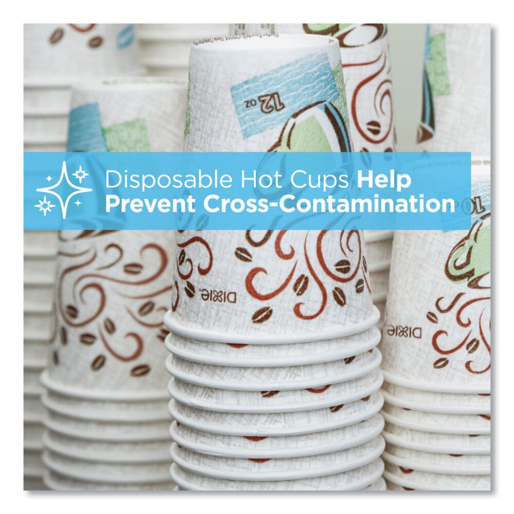 PerfecTouch Paper Hot Cups, 20 oz, Coffee Haze Design, 25/Sleeve, 20 Sleeves/Carton - Image 5