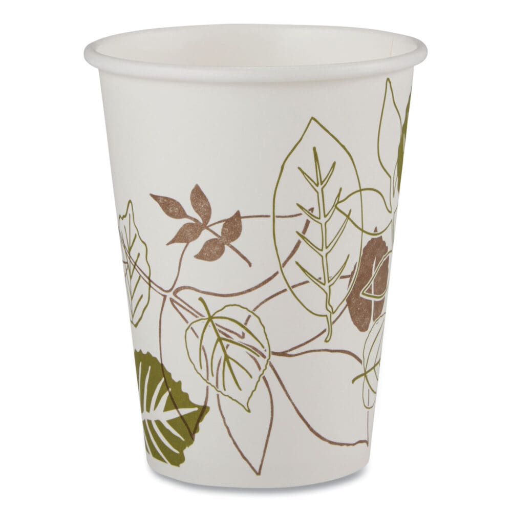 Pathways Paper Hot Cups, 12 oz, 25/Bag, 20 Bags/Carton - Image 2
