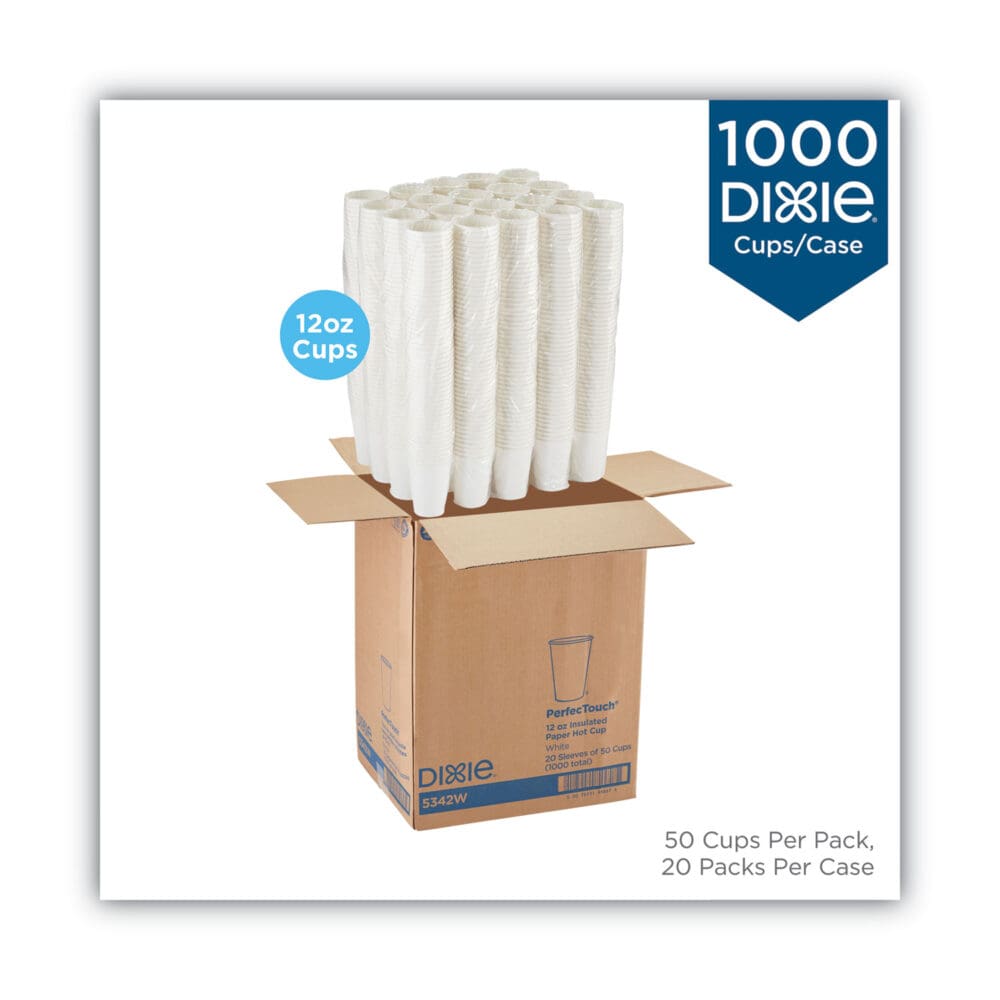 PerfecTouch Hot/Cold Cups, 12 oz, White, 50/Bag, 20 Bags/Carton - Image 11