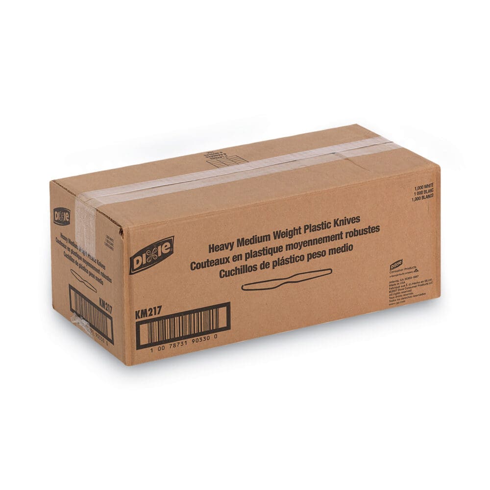 Plastic Cutlery, Heavy Mediumweight Knives, White, 1,000/Carton - Image 3