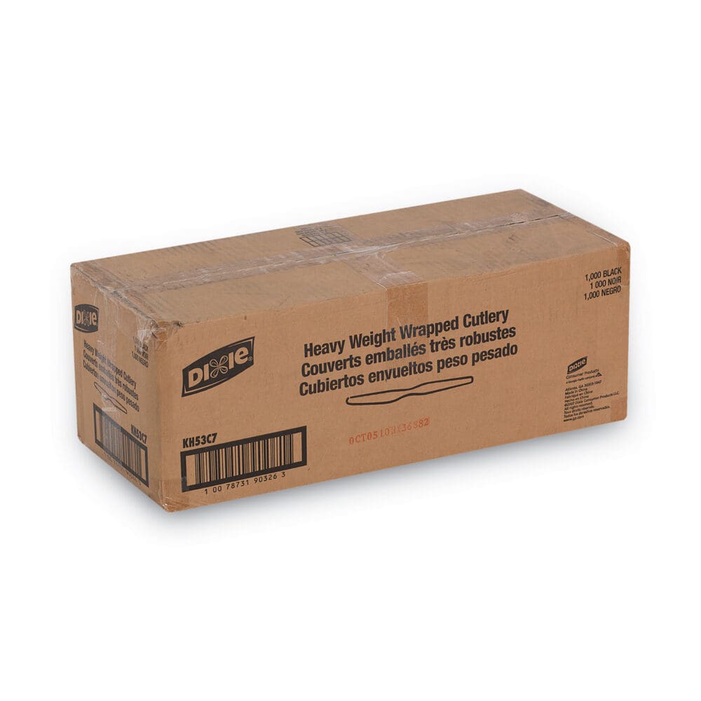 Individually Wrapped Heavyweight Knives, Polystyrene, Black, 1,000/Carton - Image 5