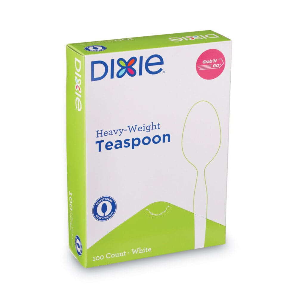 Plastic Cutlery, Heavyweight Teaspoons, White, 100/Box - Image 2