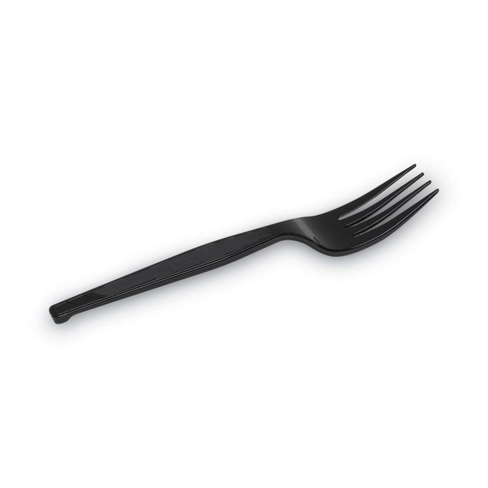 Individually Wrapped Heavyweight Forks, Polypropylene, Black, 1,000/Carton - Image 4
