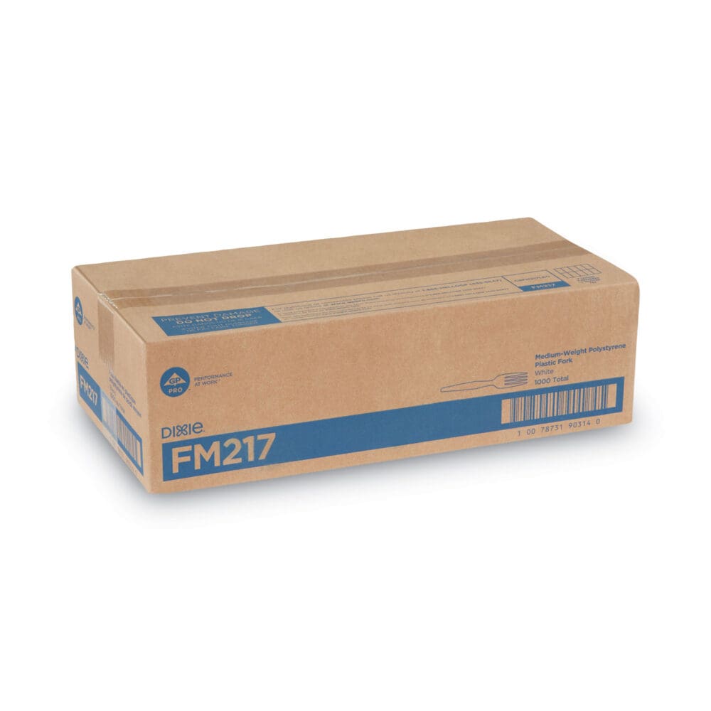 Plastic Cutlery, Heavy Mediumweight Forks, White, 1,000/Carton - Image 3