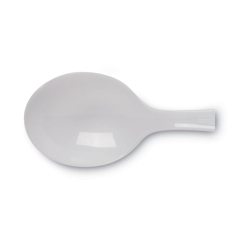 Plastic Cutlery, Heavyweight Soup Spoons, White, 100/Box - Image 2