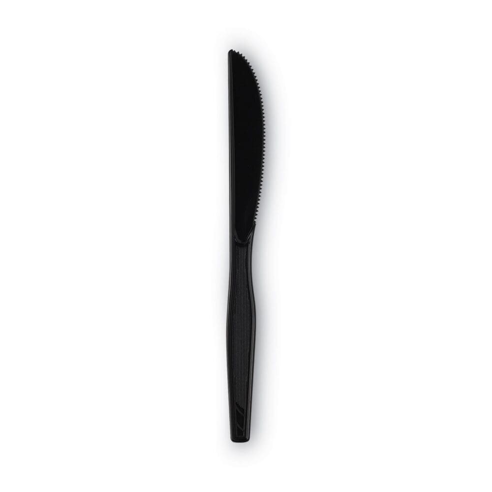 Plastic Tableware, Heavy Mediumweight Knives, Black, 100/Box, 10 Boxes/Carton - Image 2