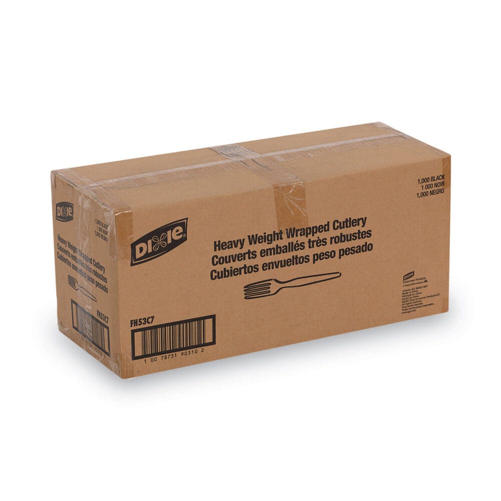 Individually Wrapped Heavyweight Forks, Polystyrene, Black, 1,000/Carton - Image 5