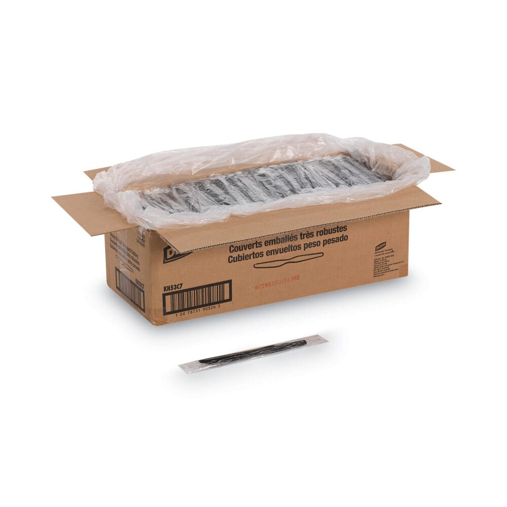 Individually Wrapped Heavyweight Knives, Polystyrene, Black, 1,000/Carton - Image 4