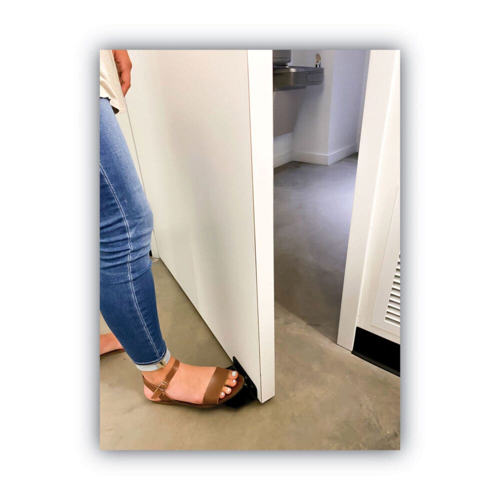 Hands-Free No-Touch Door Foot-Pull, 5 x 3.75 x 1.5, Black, 5/Pack - Image 2