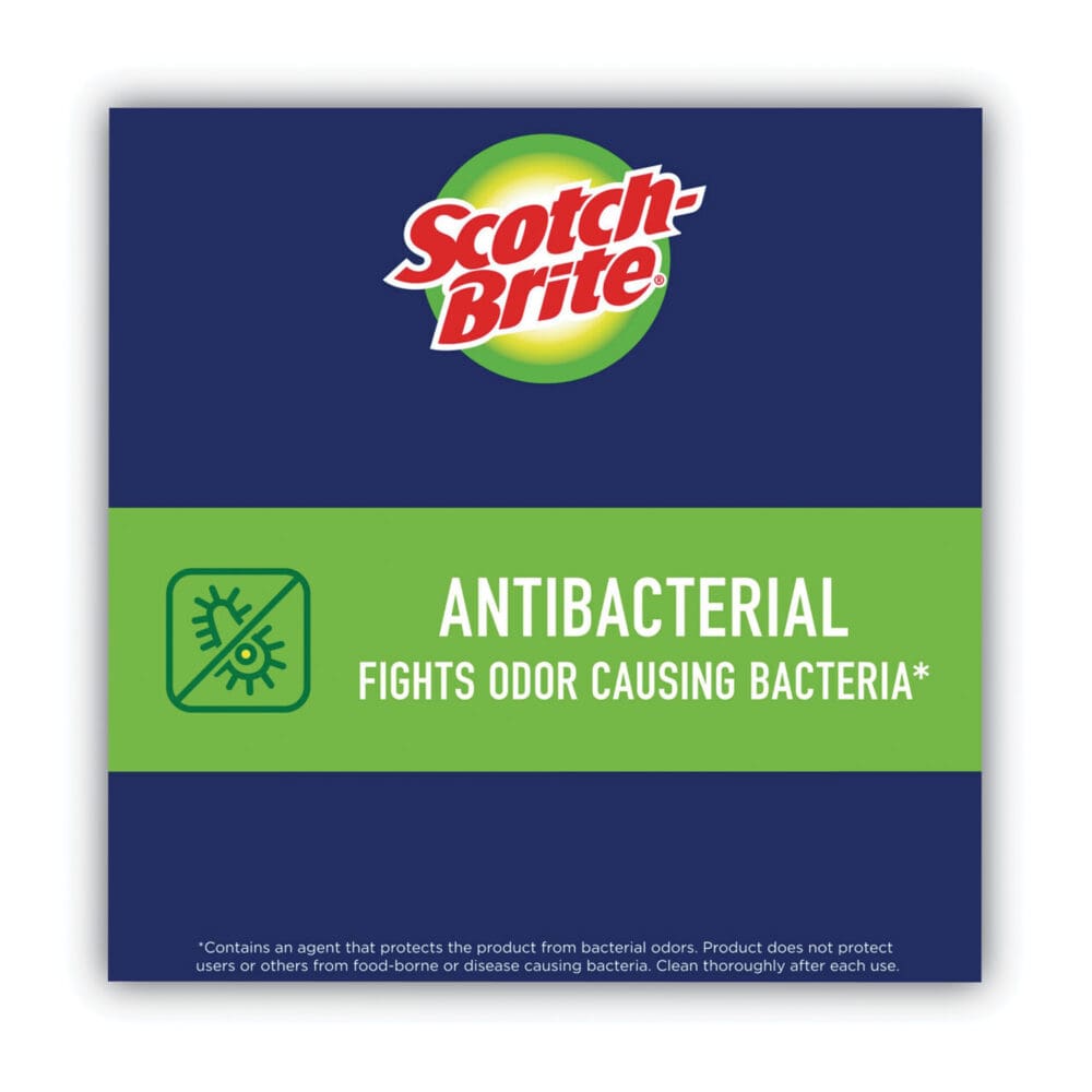 Advanced Scrub Dots Non-Scratch Scrub Sponges, 3.2 x 3.7, 1" Thick, Light Blue/Purple, 2/Pack - Image 7