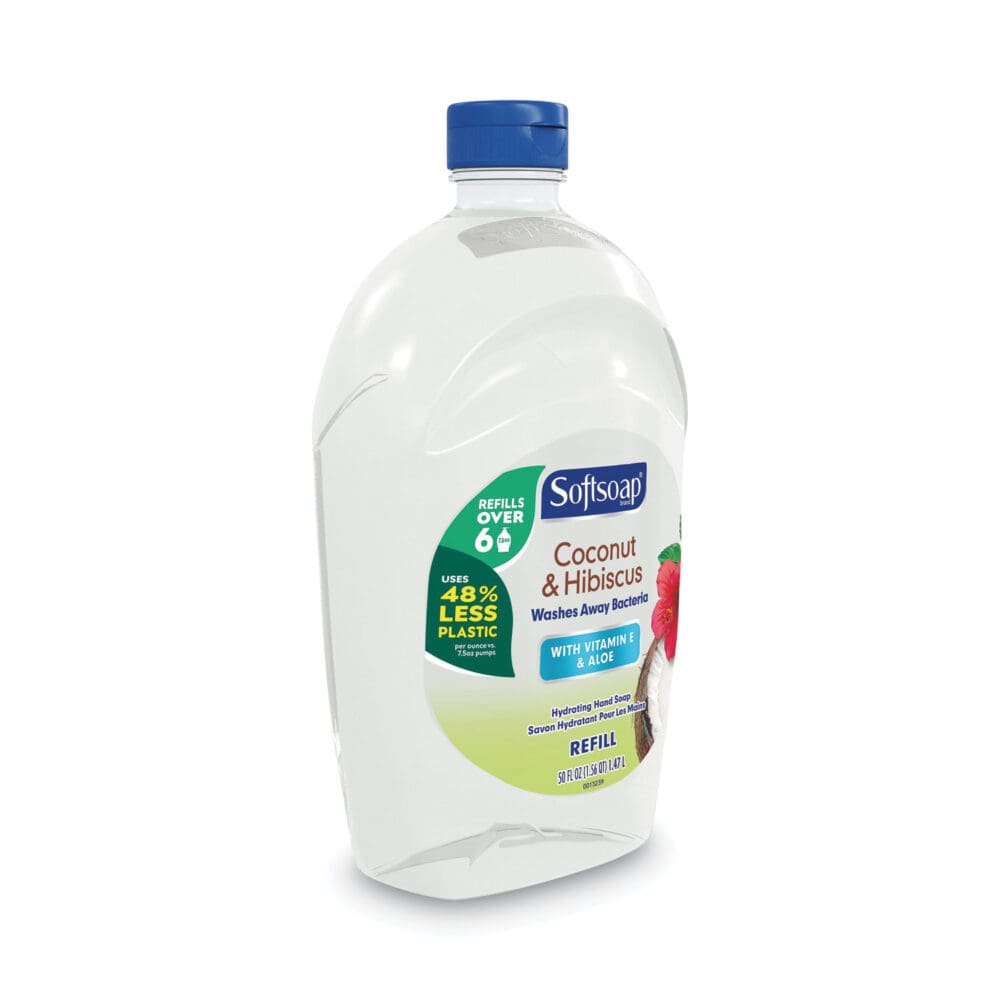 Liquid Hand Soap Refills, Coconut and Hibiscus, 50 oz Bottle - Image 6