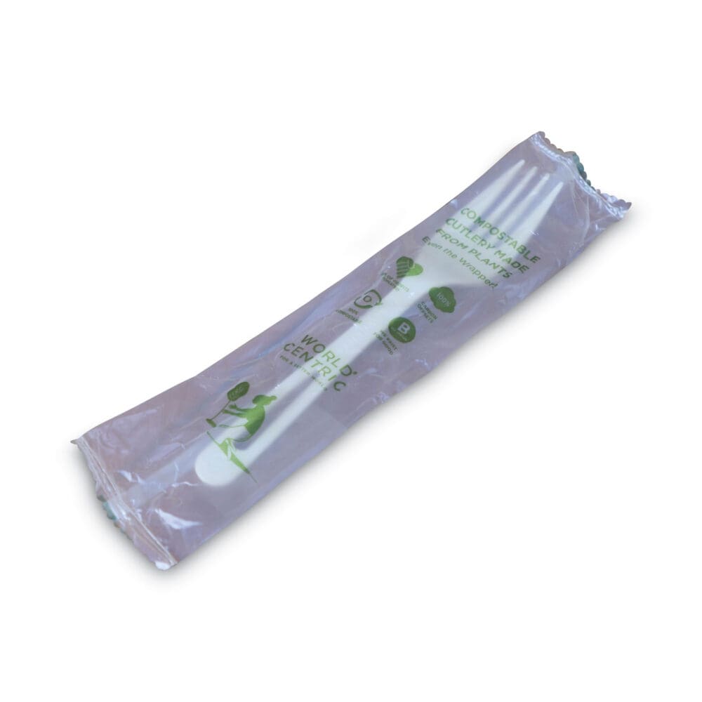 TPLA Compostable Cutlery, Fork, 6.3", White, 750/Carton - Image 10