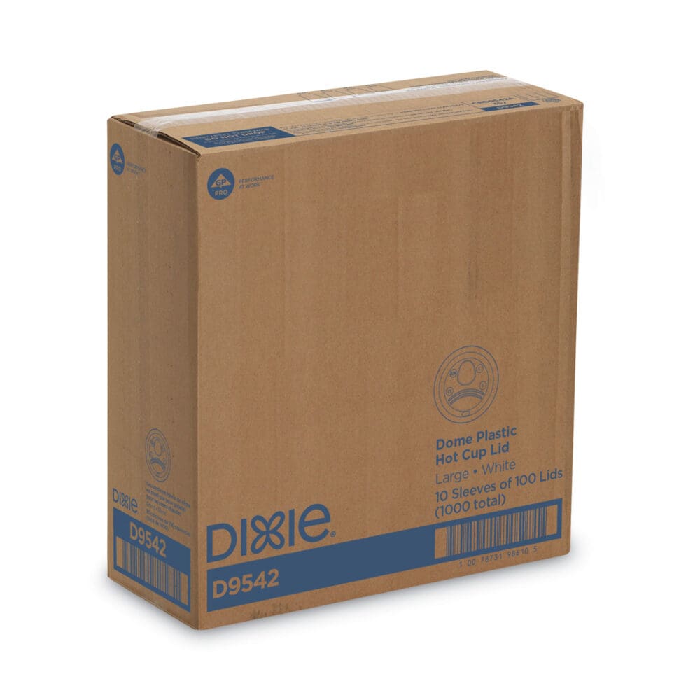 Dome Drink-Thru Lids, Fits 10 oz to 16 oz Paper Hot Cups, White, 1,000/Carton - Image 3