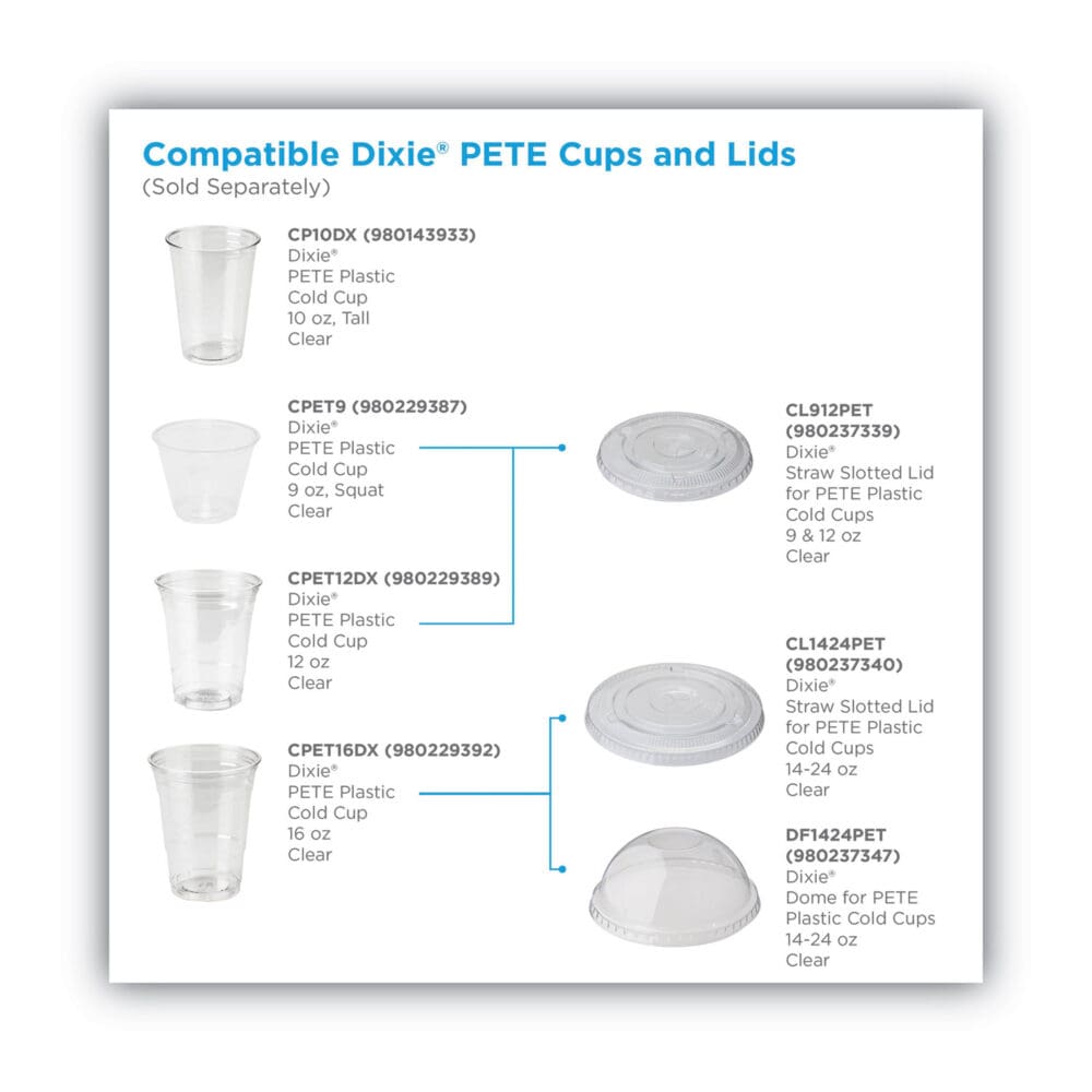 Cold Drink Cup Lids, Fits 16 oz Plastic Cold Cups, Clear, 100/Sleeve, 10 Sleeves/Carton - Image 4