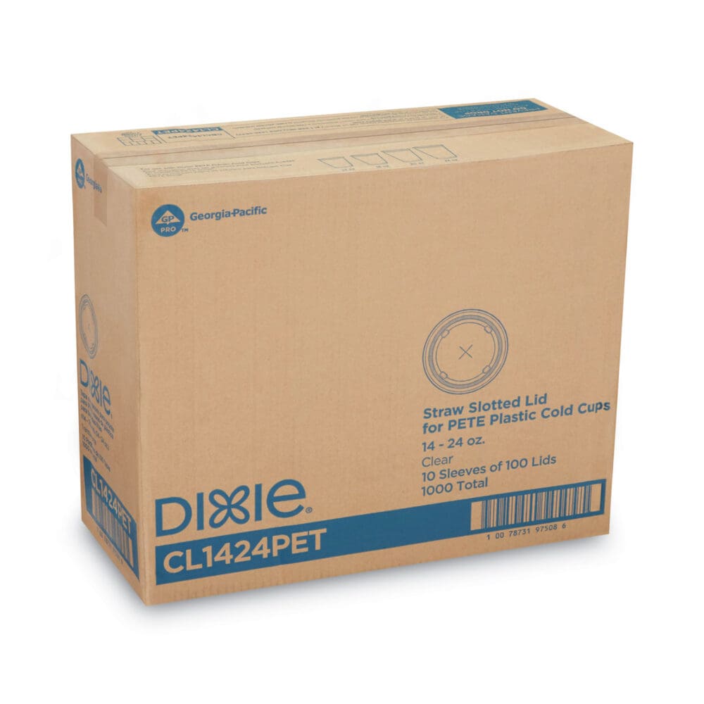 Cold Drink Cup Lids, Fits 16 oz Plastic Cold Cups, Clear, 100/Sleeve, 10 Sleeves/Carton - Image 3
