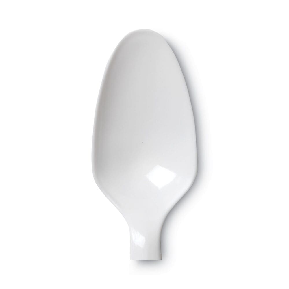 Plastic Cutlery, Mediumweight Teaspoons, White, 1,000/Carton - Image 2