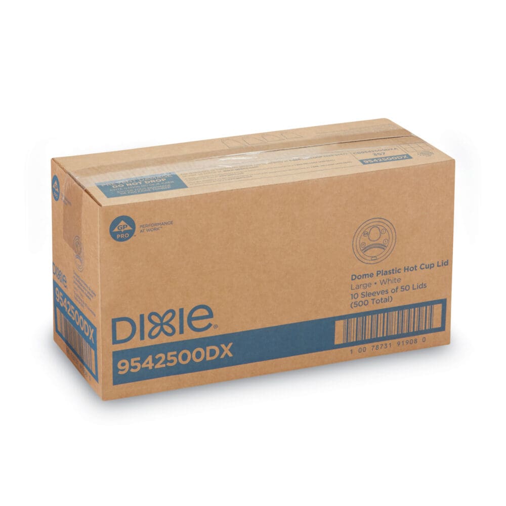 White Dome Lid Fits 10 oz to 16 oz Perfectouch Cups, 12 oz to 20 oz Hot Cups, WiseSize, 500/Carton - Image 5