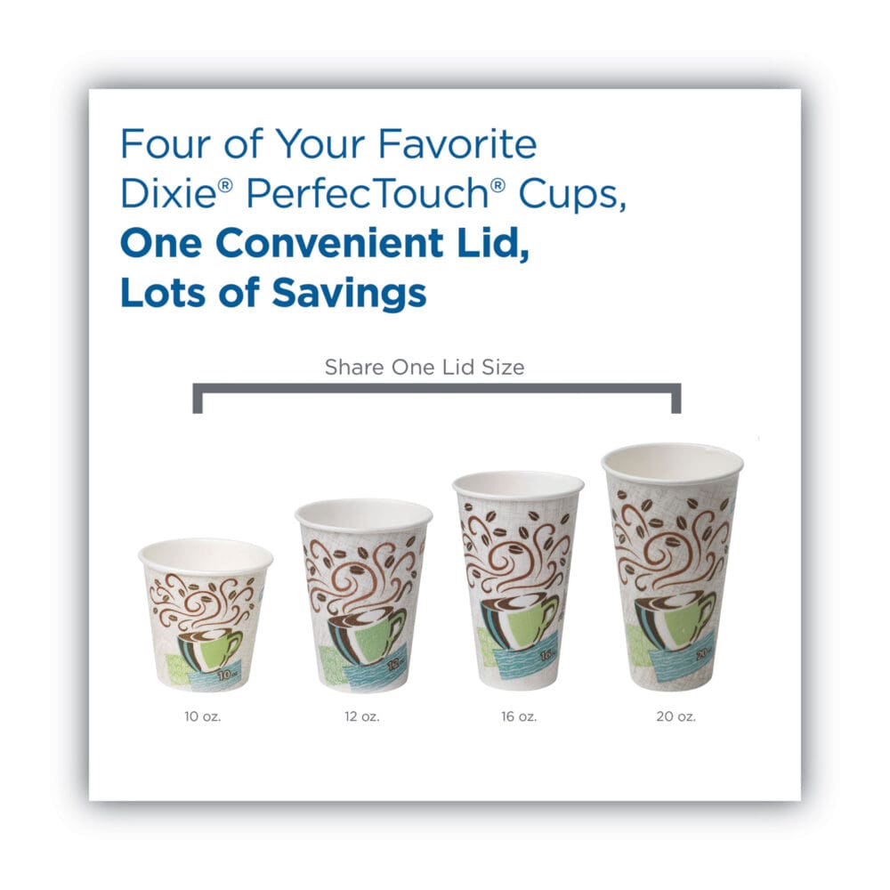 Dome Drink-Thru Lids, Fits 10 oz to 16 oz Paper Hot Cups, White, 1,000/Carton - Image 6