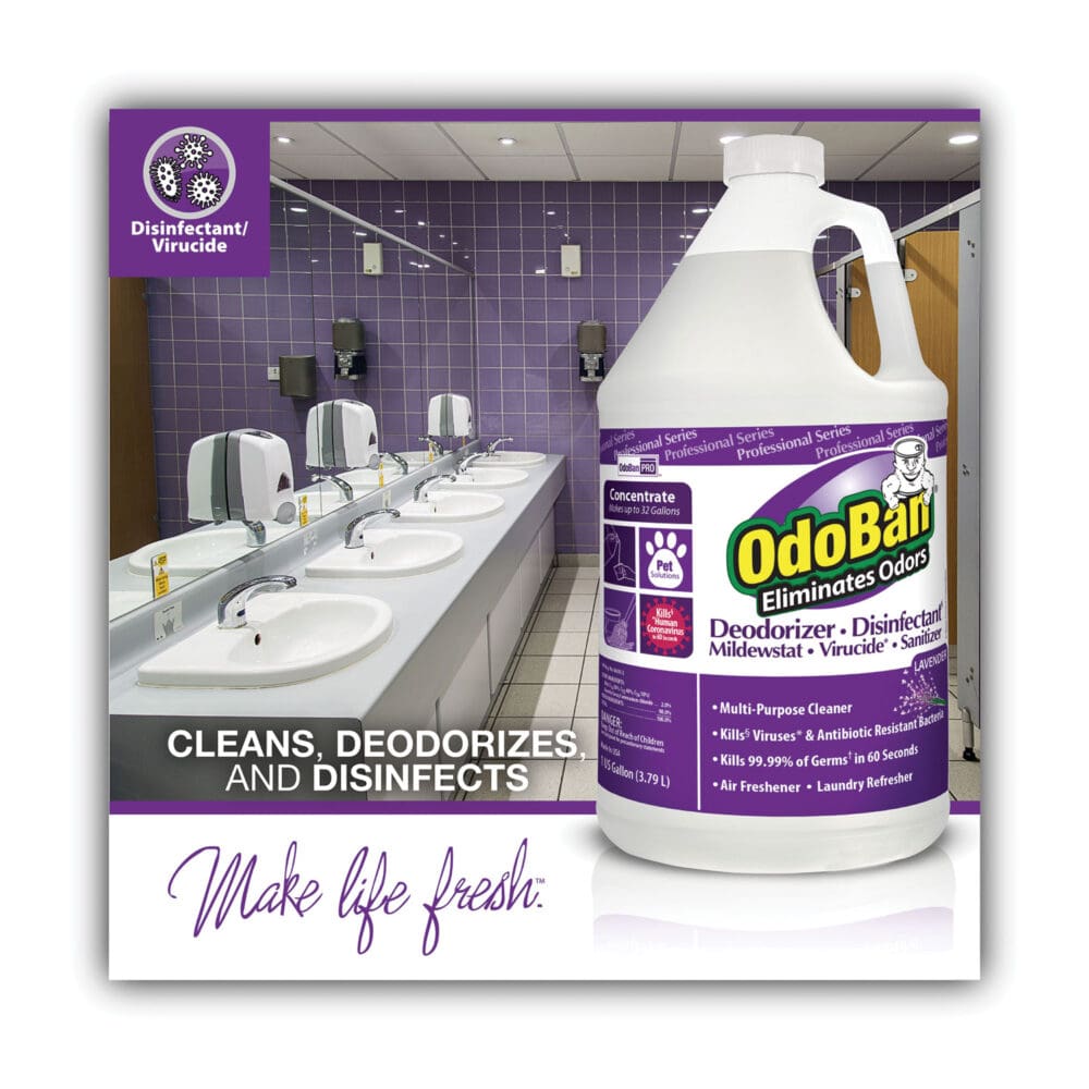 Concentrate Odor Eliminator and Disinfectant, Lavender Scent, 1 gal Bottle, 4/Carton - Image 4