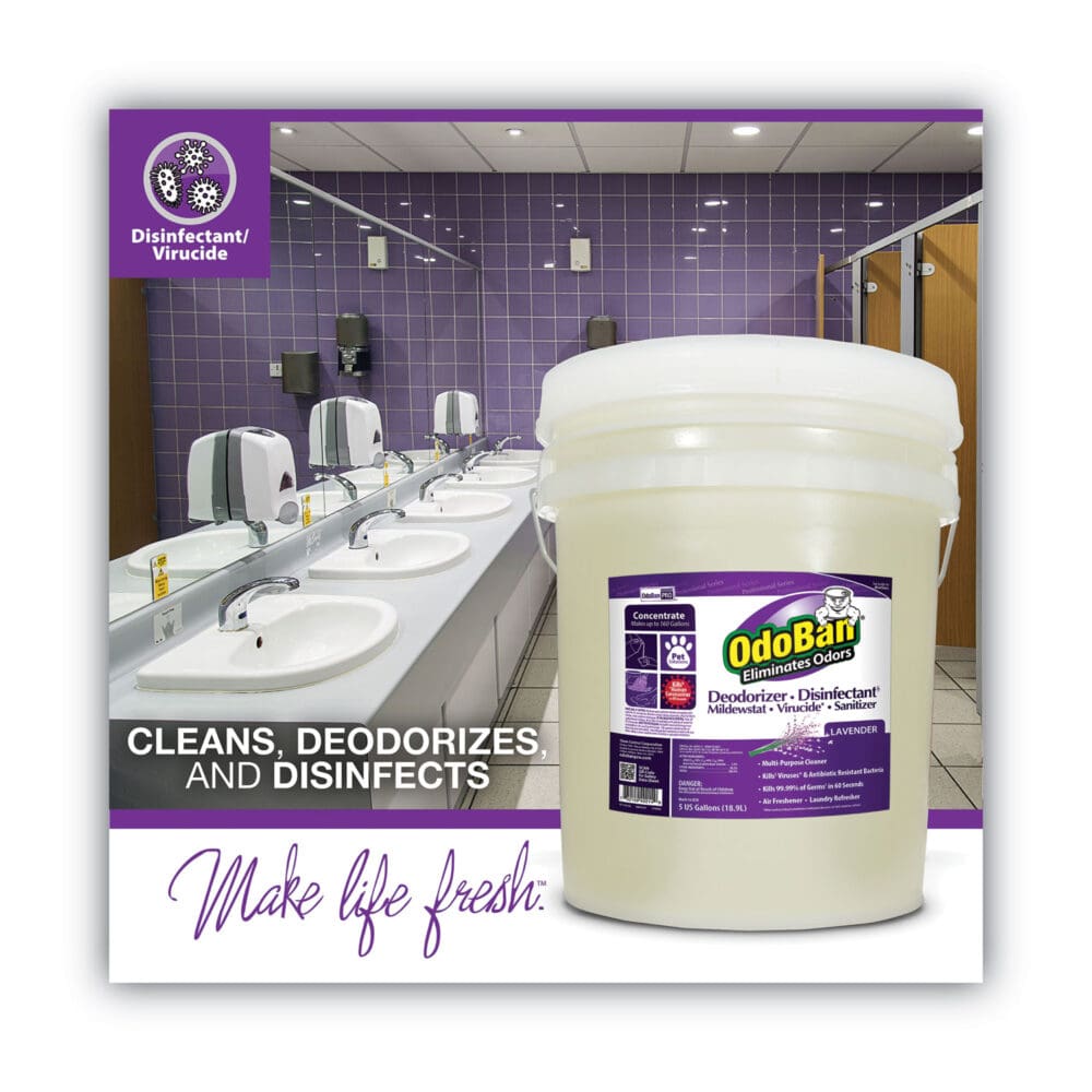 Concentrated Odor Eliminator and Disinfectant, Lavender Scent, 5 gal Pail - Image 3