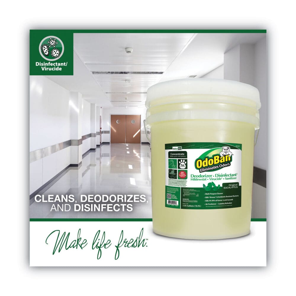 Concentrated Odor Eliminator and Disinfectant, Eucalyptus, 5 gal Pail - Image 3