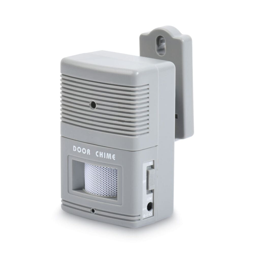 Visitor Arrival/Departure Chime, Battery Operated, 2.75 x 2 x 4.25, Gray - Image 2