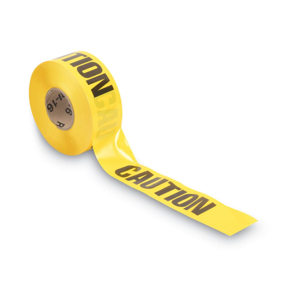 Caution Barricade Safety Tape, 3" x 1,000 ft, Black/Yellow - Image 3