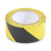 Hazard Marking Aisle Tape, 2" x 108 ft, Black/Yellow - Image 2