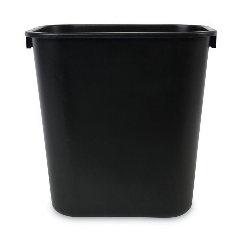 Soft-Sided Wastebasket, 14 qt, Plastic, Black - Image 5
