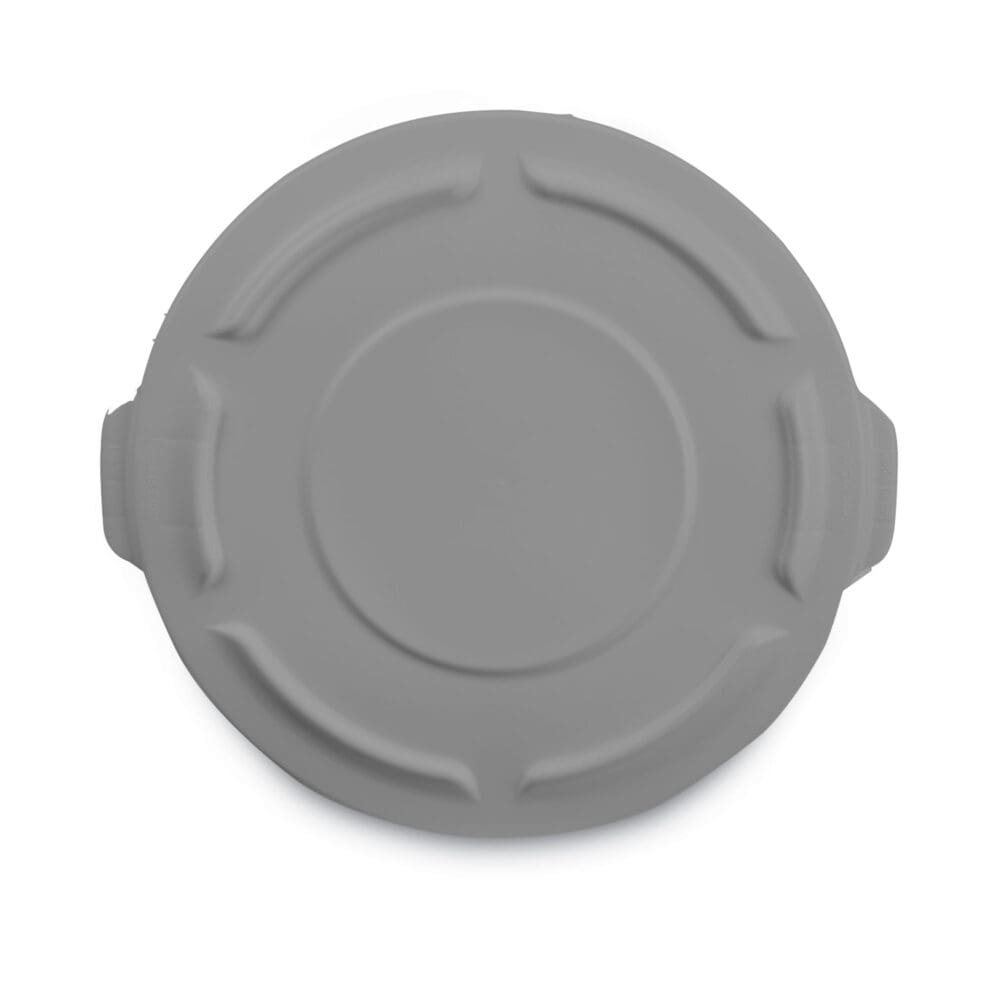 BRUTE Self-Draining Flat Top Lids for 55 gal Round BRUTE Containers, 26.75" Diameter, Gray - Image 2