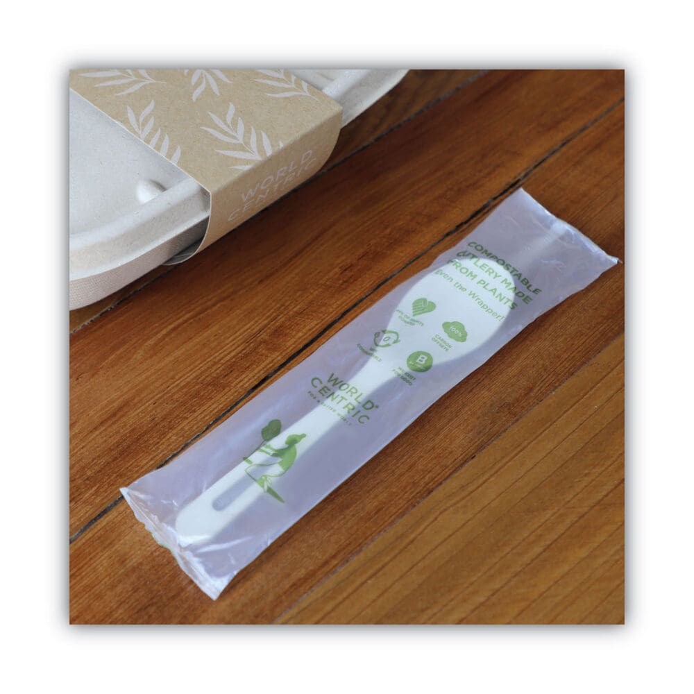 TPLA Compostable Cutlery, Spoon, 6", White, 750/Carton - Image 2