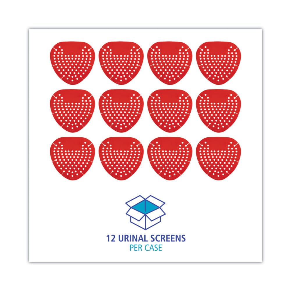 Urinal Screen, Cherry Scent, 3.5 oz, Red, Dozen - Image 4