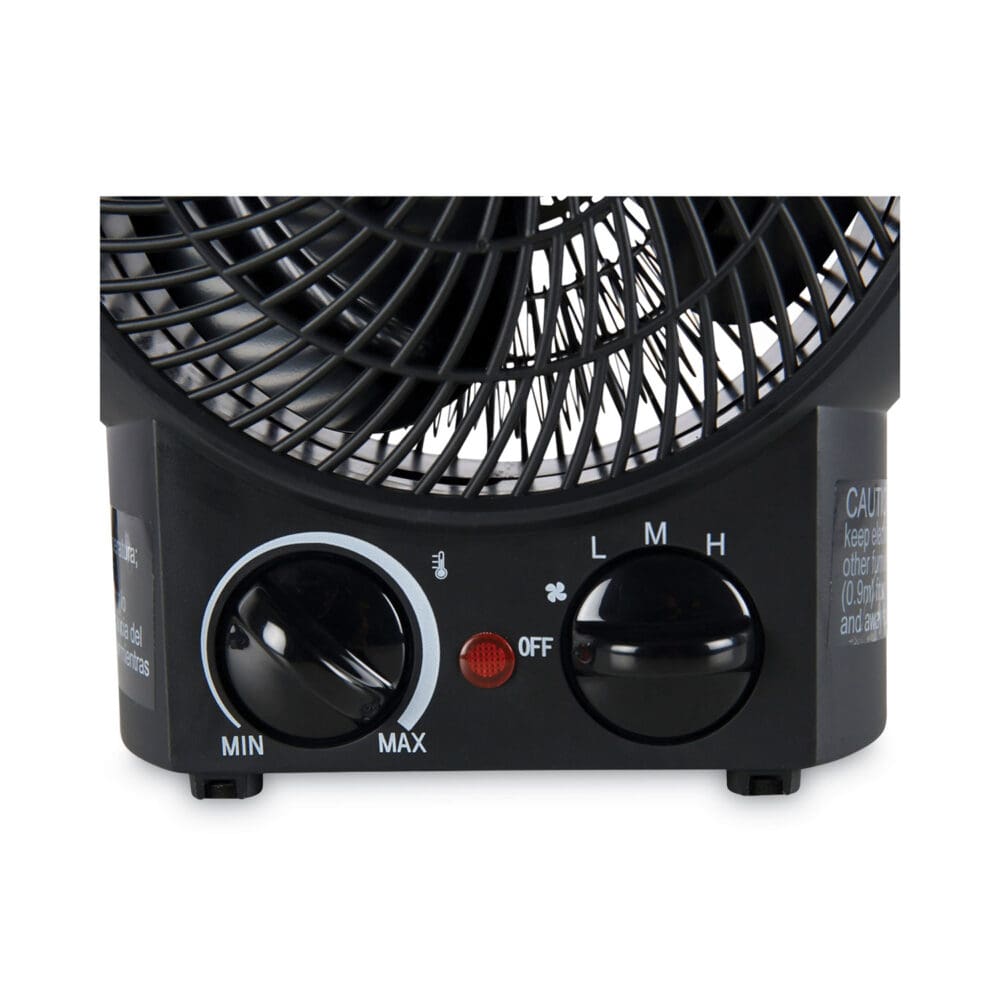 Heater Fan, 1,500 W, 8.25 x 4.37 x 9.5, Black - Image 3
