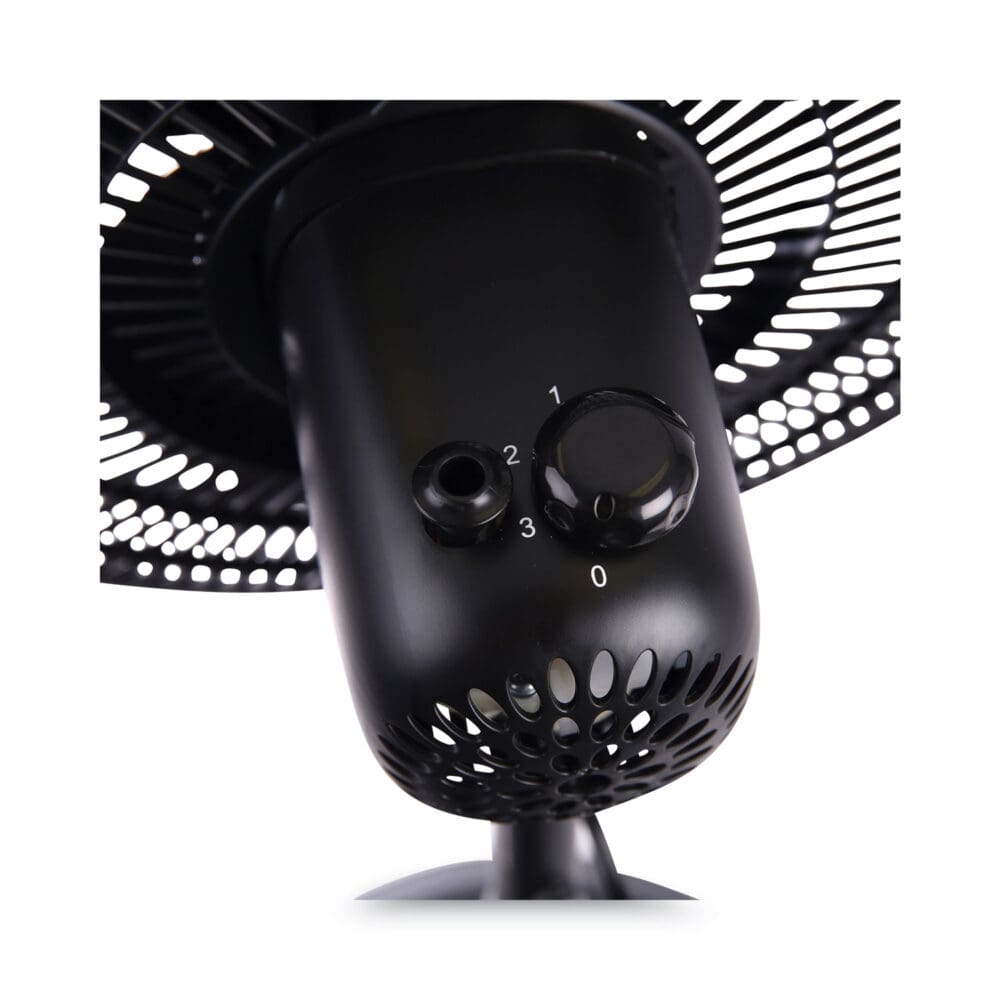 16" 3-Speed Oscillating Pedestal Stand Fan, Metal, Plastic, Black - Image 4