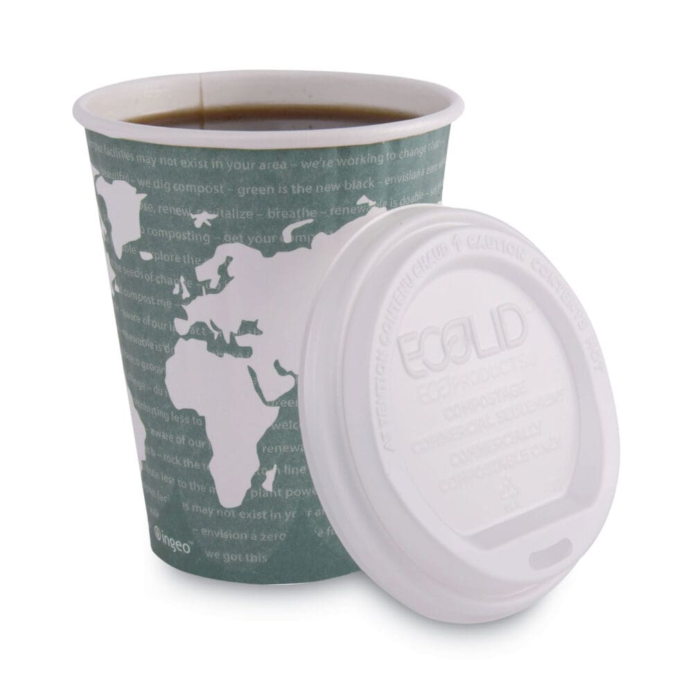 World Art Renewable and Compostable Insulated Hot Cups, PLA, 12 oz, 40/Packs, 15 Packs/Carton - Image 6