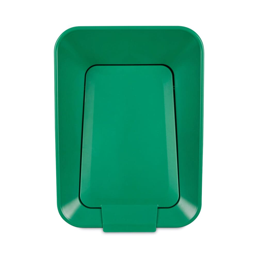 Sustain Decorative Refuse with Recycling Lid, 15 gal, Metal/Plastic, Black/Green - Image 3