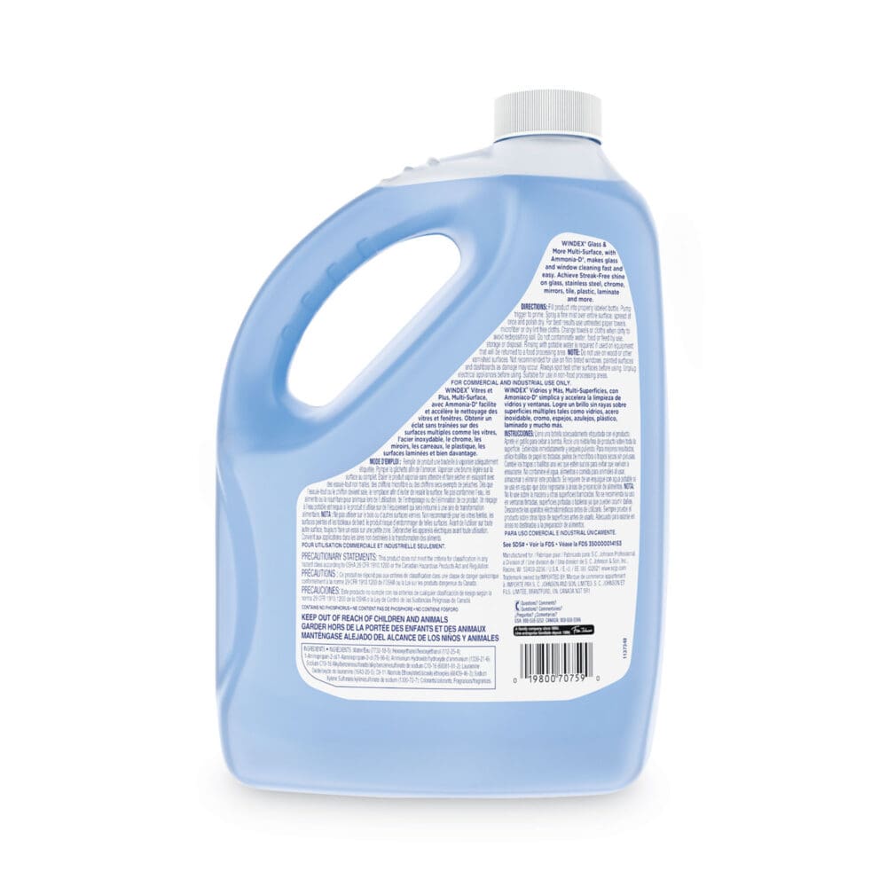 Glass Cleaner with Ammonia-D, 1 gal Bottle, 4/Carton - Image 4