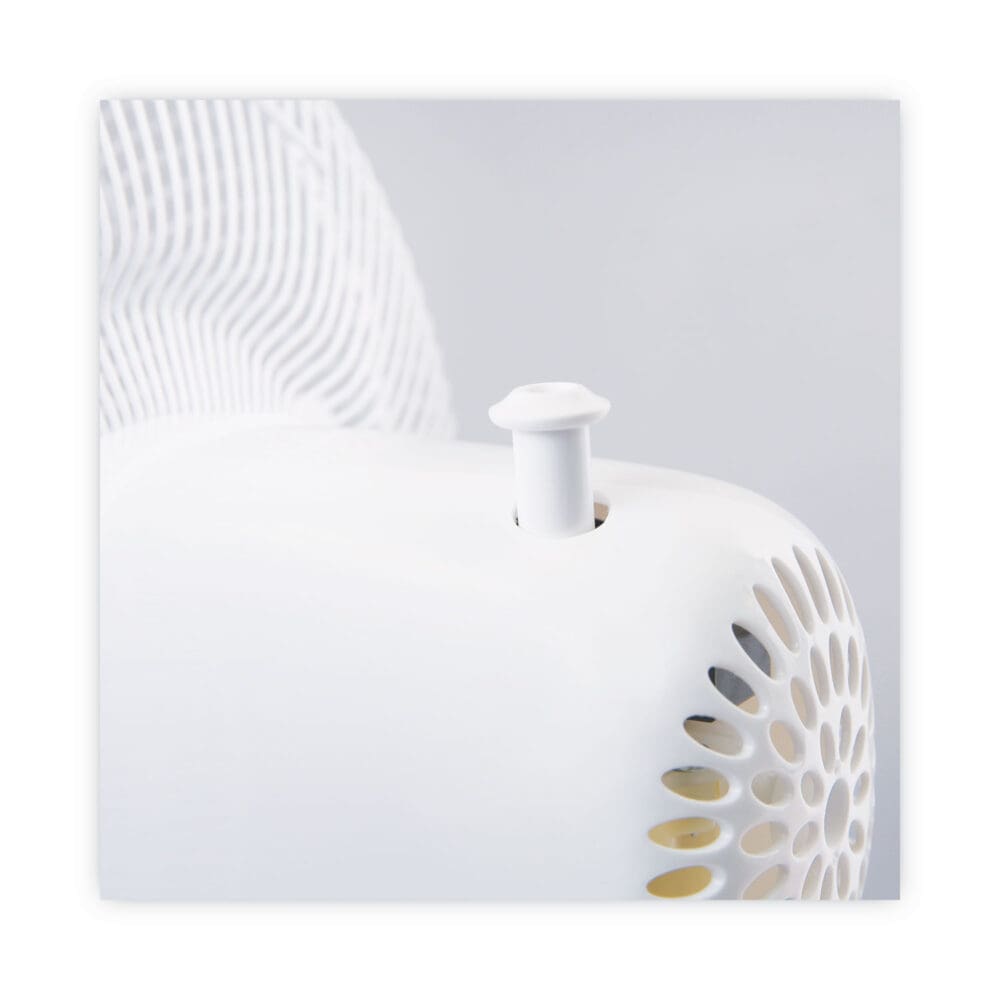 12" 3-Speed Oscillating Desk Fan, Plastic, White - Image 5