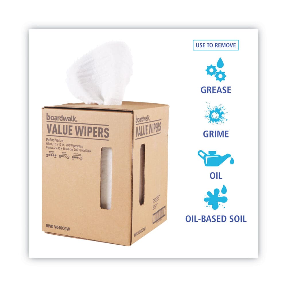 DRC Wipers, Centerpull, 10 x 12, White, 200/Carton - Image 8