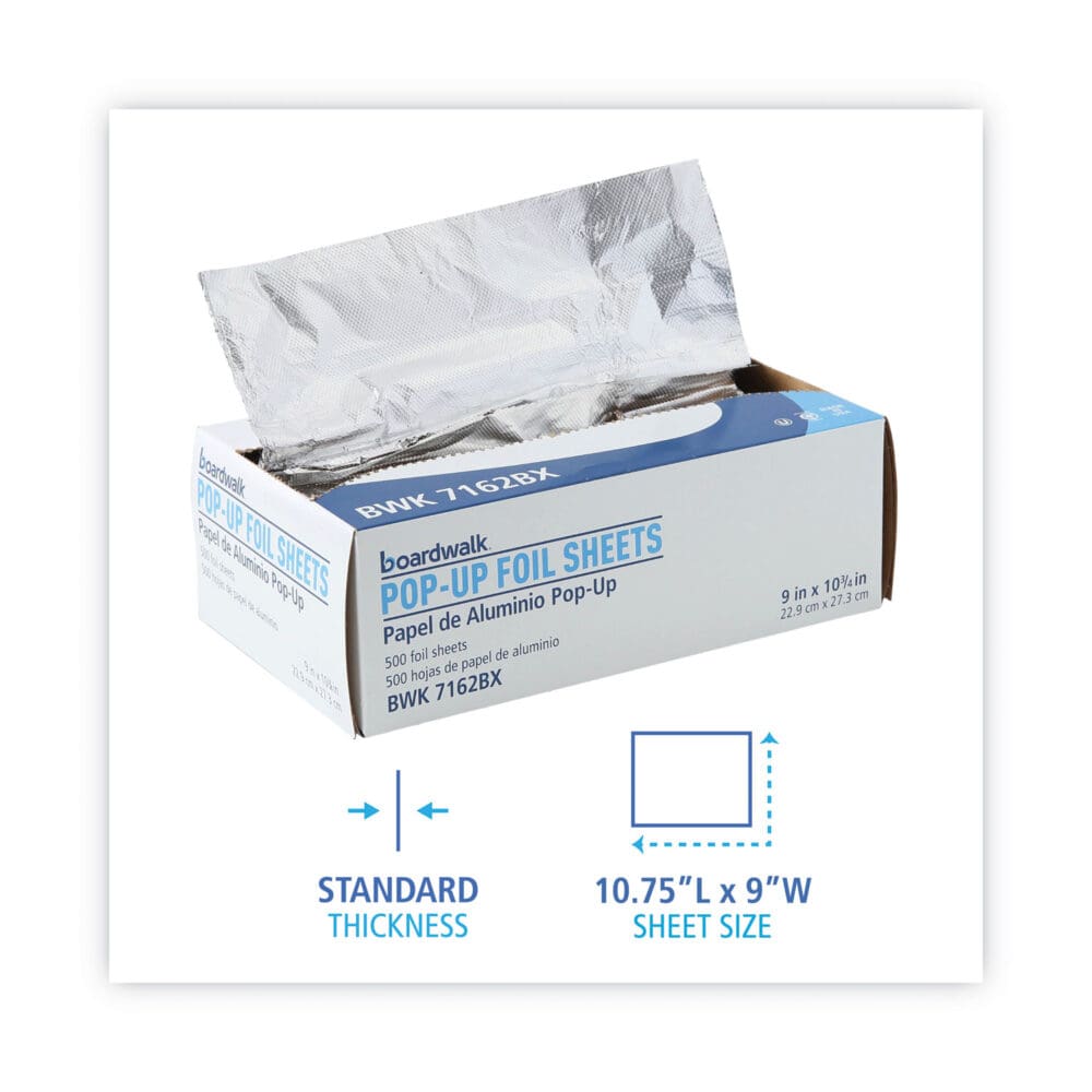 Standard Aluminum Foil Pop-Up Sheets, 9 x 10.75, 500/Box - Image 2