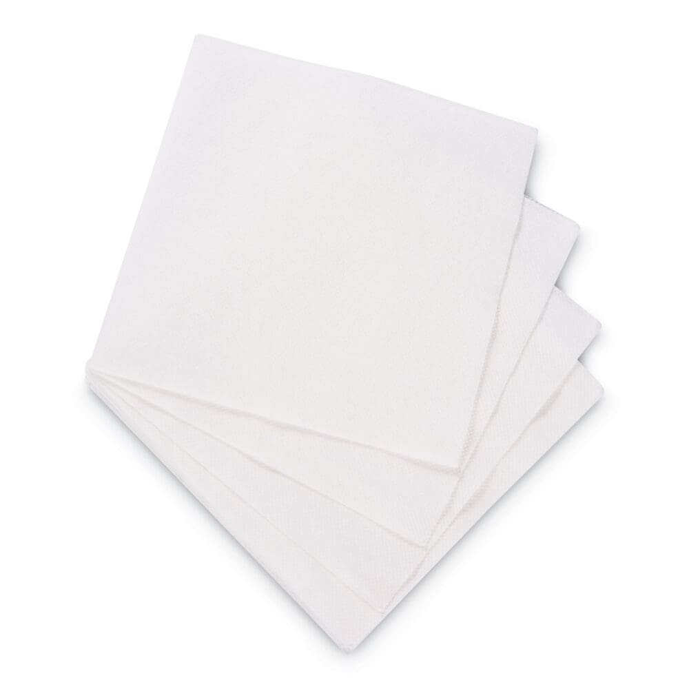 1/4-Fold Lunch Napkins, 1-Ply, 12" x 12", White, 6000/Carton - Image 6