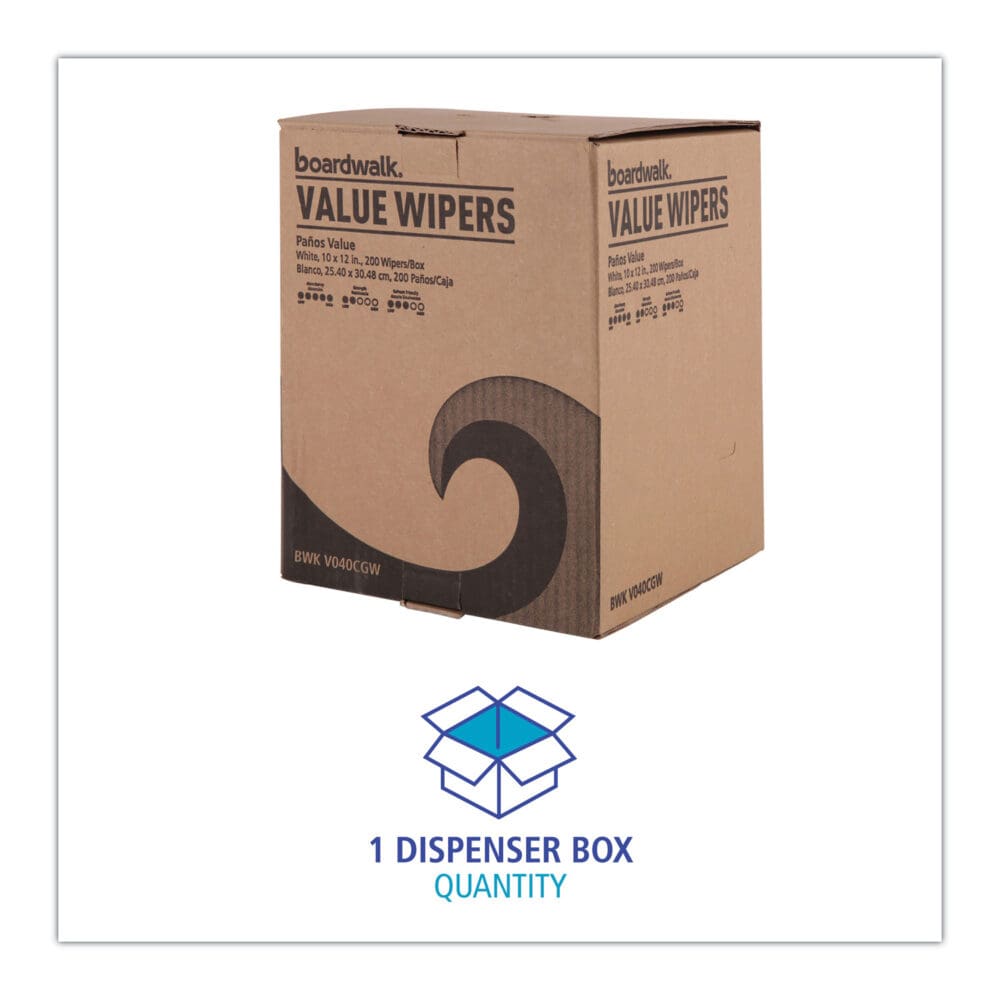 DRC Wipers, Centerpull, 10 x 12, White, 200/Carton - Image 2