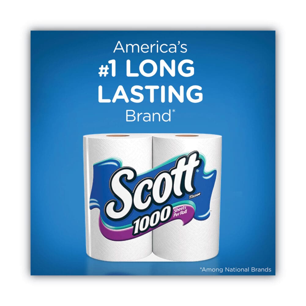 Toilet Paper, Septic Safe, 1-Ply, White, 1,000 Sheets/Roll, 12 Rolls/Pack, 4 Pack/Carton - Image 9