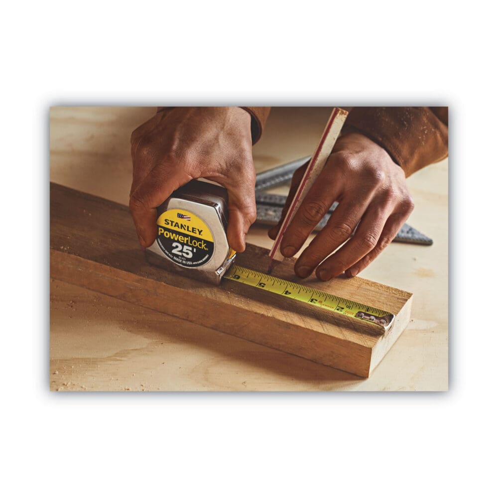 Powerlock II Power Return Rule, 1" x 25 ft, Chrome/Yellow - Image 4