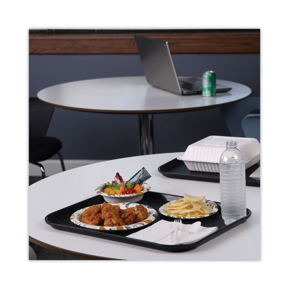 Deerfield Printed Paper Plates, 9" dia, Coated/Soak Proof, Multicolor, 125/Pack, 8 Packs/Carton - Image 2
